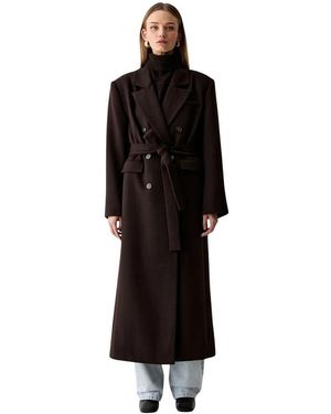 Gestuz Belted Coats - Nero