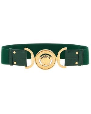Versace Medusa '95 Croco-Effect Riem 6,1 Cm - Groen