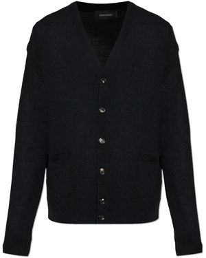 DSquared² Truien & Vesten ,Zwart ,Wol Vest Met Zakken