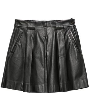 Emporio Armani Schwarzer Seiden- & Nylonrock