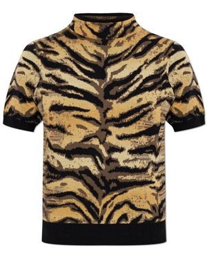 KENZO Kurzarm-Pullover - Braun