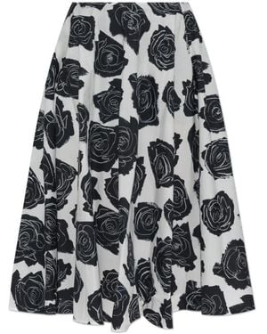 Marni Rock Mit Blumenmuster - Schwarz