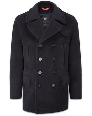 Gloverall Tartan Churchill Peacoat - Blauw