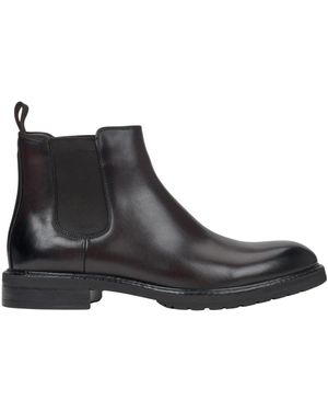 ESTRO Dunkelbraune klassische chelsea-stiefel aus echtem leder - Schwarz