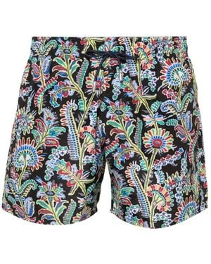 Etro Paisley-Print Swim Shorts - Blue