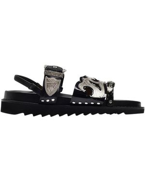 Toga Flat Sandals - Black