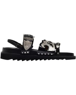 Toga Flat Sandals - Black