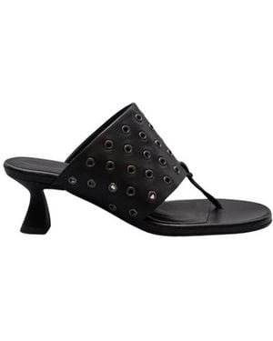 Miista Heeled Mules - Noir