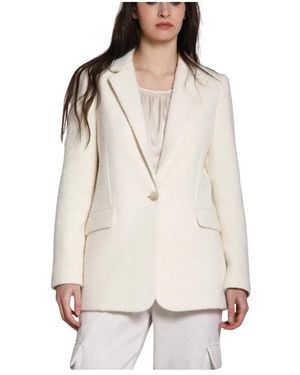 Mason's Bouclé Wollmischung Damen Blazer - Natur