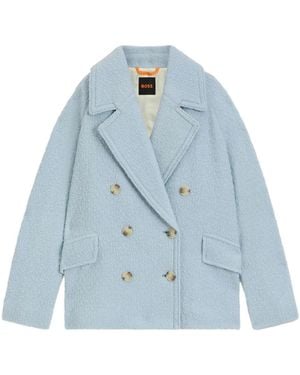 HUGO Double-Breasted Coats - Blue