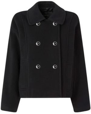 Pinko Double-Breasted Coats - Negro