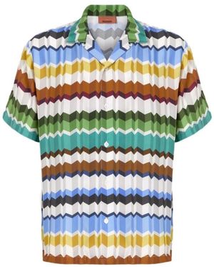 Missoni Short Sleeve Shirts - Blu