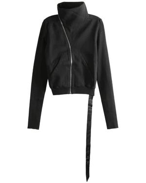 Rick Owens Hoodies & Sweatvesten ,Zwart ,Katoen Mountain Sweatshirt