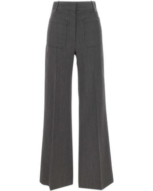 Victoria Beckham Wide Trousers - Grey