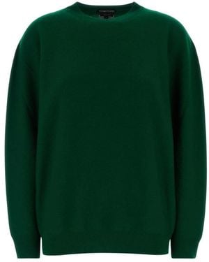 Tom Ford Truien & Vesten ,Groen ,Kasjmier Wholegarment Zachte Kasjmier 15Gg Ronde Hals Gebreid