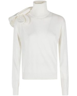 Moschino 3D Flower Sweater - Weiß
