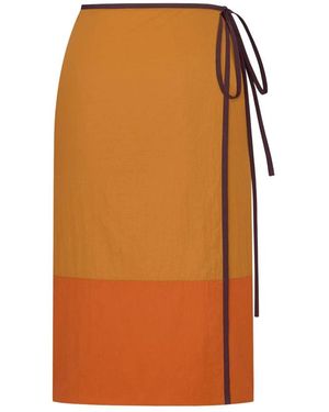Saint Laurent Midi Skirts - Orange