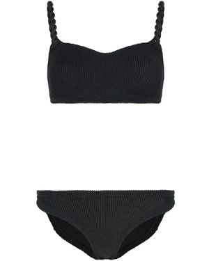 Hunza G Einfarbiger Bikini Mit Elastischem Bund - Schwarz