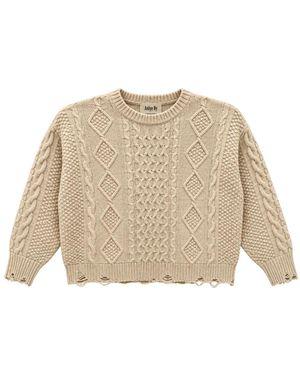 Aniye By Trui Met Ronde Hals - Naturel