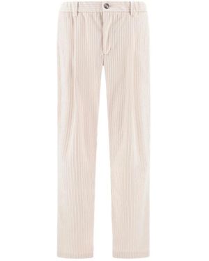Herno Broeken ,Wit ,Rechte Broek - Naturel