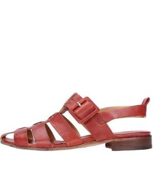 JP/DAVID Flat Sandals - Rouge