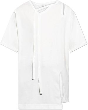 Y-3 T-shirt mit schlitz - Weiß