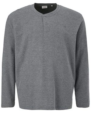 S.oliver Herren Mehrfarbiges Rundhals T-Shirt - Grau