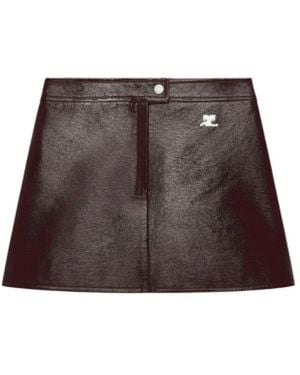 Courreges Coqueline Luxe Montpellier Mini Rok - Bruin
