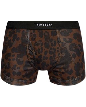 Tom Ford Ondergoed ,Bruin ,Katoen Cotton Boxers - Zwart