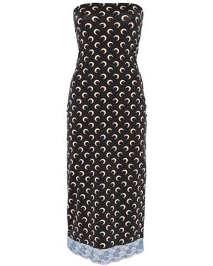 Marine Serre Midi Dresses - Black