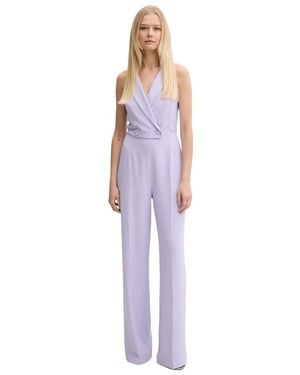 Patrizia Pepe Doppelreihiger Jumpsuit Mit Neckholder - Lila
