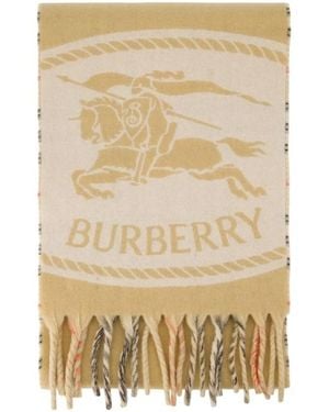 Burberry Mu Knight St To Chck Schal - Natur