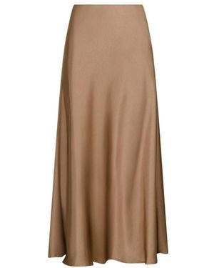 Neo Noir Midi Skirts - Brown