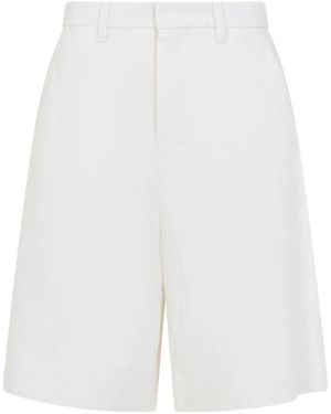 Max Mara Korte Broeken ,Wit ,Katoen Bermuda Shorts