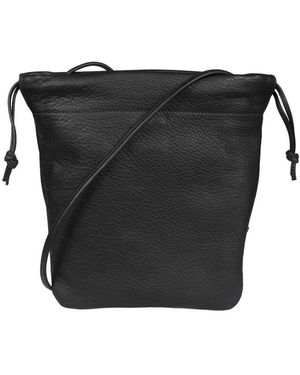 Il Bisonte Tassen ,Zwart ,Leer Stijlvolle Leren Crossbody Tas