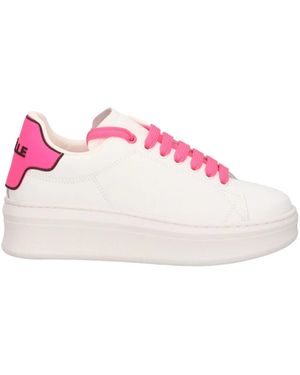 Gaelle Paris Sneakers bianche pelle donna - Rosa