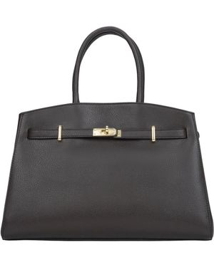 ESTRO Tassen ,Bruin ,Leer Tote Bag - Zwart