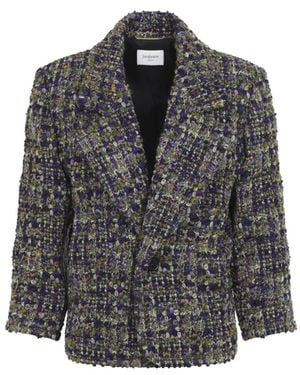 Saint Laurent Tweed Jackets - Negro