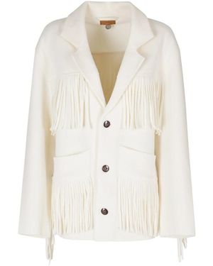 Alanui Truien & Vesten ,Wit ,Wol Spirit Of The West Jacket