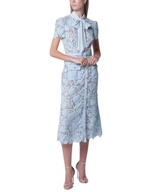 Self-Portrait Midi Dresses - Azul
