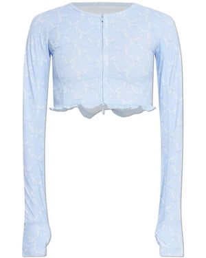 LoveShackFancy Laudie Korte Sporttop - Blauw