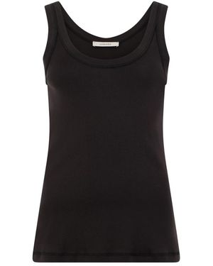 Lemaire Tops ,Zwart ,Katoen Rib Tank Top