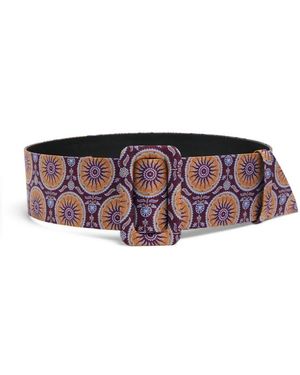 La DoubleJ Accessoires ,Veelkleurig ,Leer Elegante Statement Riem - Paars