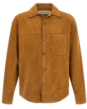 Ami Paris Leather Jackets - Brown