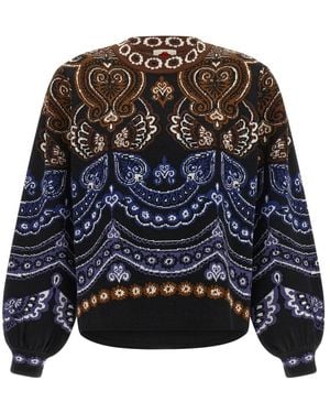 FARM Rio Round-Neck Knitwear - Bleu