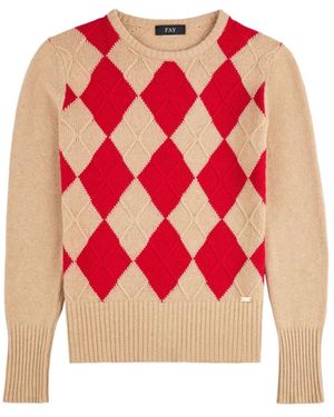 Fay Round-Neck Knitwear - Rosa