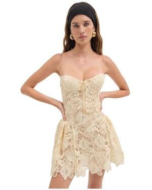For Love & Lemons Short Dresses - Natural