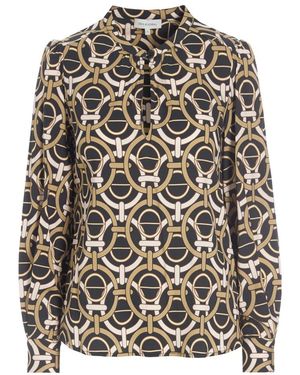 Dea Kudibal Overhemden ,Veelkleurig ,Blouse Met Volume Mouwen - Zwart
