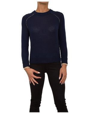 Nenette Blauer kaschmir pullover langarm