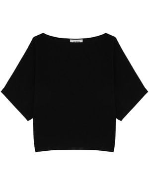 Alpha Studio Round-Neck Knitwear - Black